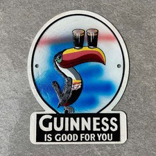 Retro Guinness Is Good For You Sign Cast Iron Plaque Irish Stout Bar Plaque 30cm