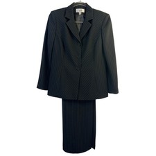 Le Suit Petite Womens Black