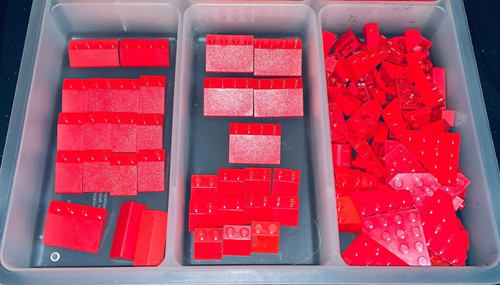 Lego red roof tiles - tiles, lot