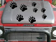 10 x Grizzly Bear Paw Print