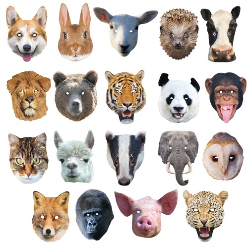 Animal masks card - masks,