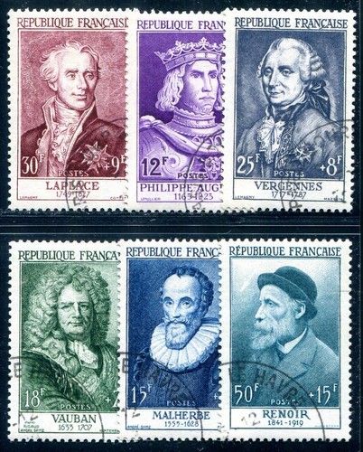 France 1955 1053 1058 stamped - 1955, 1053-1058