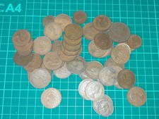 OLD ENGLISH COINS VARIOUS DATES GEORGE ELIZABETH 11 FARTHINGS HALF PENNY PENNIES