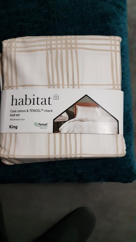 Habitat stripe bedset king - ,