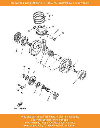 Yamaha pin crank 1 - yamaha, pin,