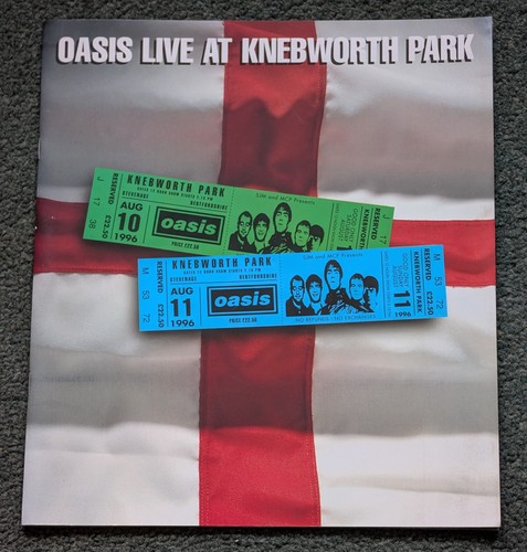 Oasis knebworth 1997 programme - oasis,