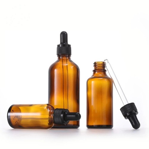 2pcs amber glass dropper - 2pcs,