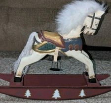 Wooden Rocking Horse Figurine