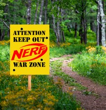 Nerf Vinyl Warning War Zone