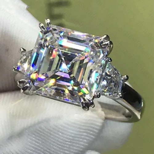 45ctw asscher cut moissanite - cut,