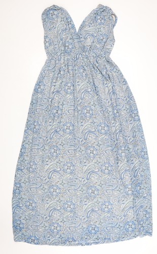 Women blue paisley midi - h&m,