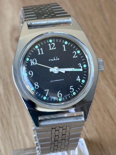 Ruhla antimagnetic black dial - antimagnetic,