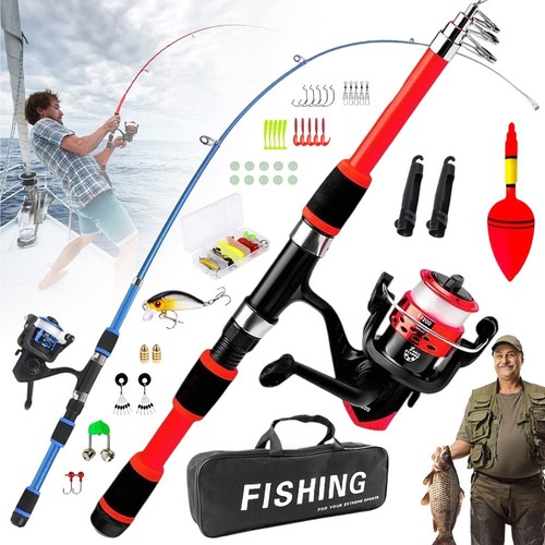 Fishing pole set telescopic - fishing,