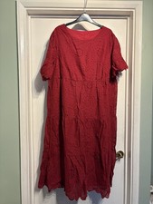 Dark Red Broderie Anglaise