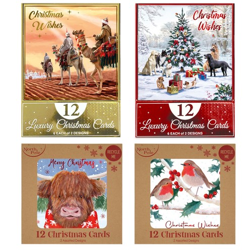 Pack christmas cards - 12,
