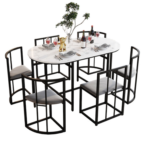 Dining table and chairs - and, set