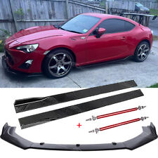 For Toyota GT86 2017-2020 Front Bumper Splitter Lip + Strut Rods + Side Skirts