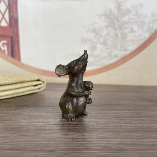 Rare bronze handmade mouse - rare,