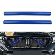 2x Blue Grill Bar V Brace For BMW F07 F10 F11 F18 Front Grille Trim Strips Cover