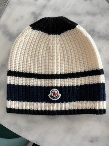 Moncler virgin wool beanie hat - wool,