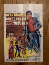 Original Belgian spy movie poster Dean Martin Matt Helm The Silencers 1966