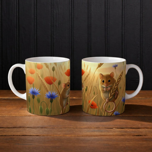Handmade harvest mouse mug - handmade,