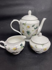 JA’s Influence Jane Asher Magnolia Bone China Tea Set Tea Pot Milk & Sugar