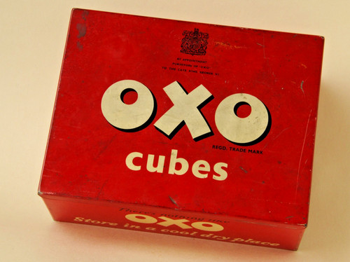 Vintage oxo cubes tin - vintage, tin,