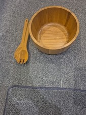 Wooden Salad Bowl With Servers