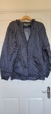ARCTIC STORM Blue polka dot waterproof rain mac/coat with hood..