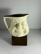 VINTAGE SANDLAND WARE FACE JUG-BEFORE AND AFTER - Regd No. 852900 - CREAM