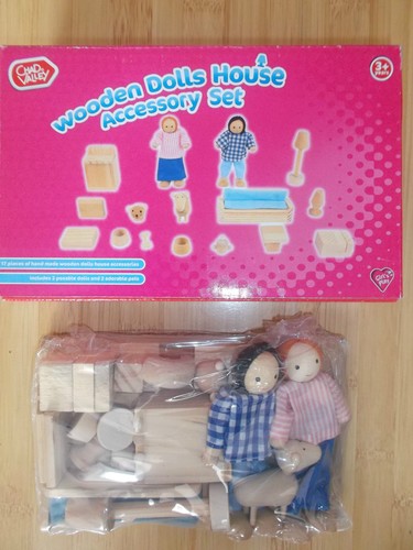 Wooden dolls house accessory - dolls,