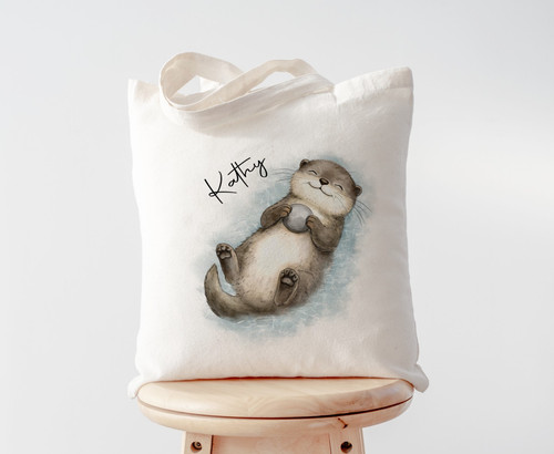 Otter tote bag gift - otter, bag,