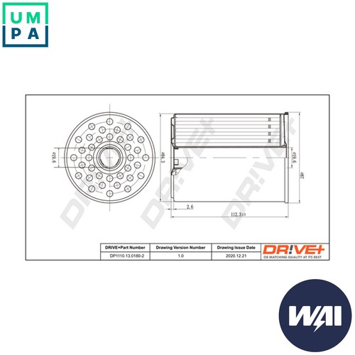 Fuel filter dp1110 - filter, for