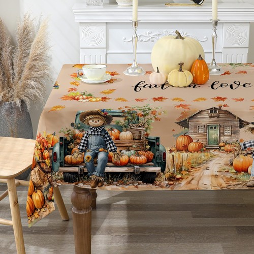 Scarecrow fall tablecloth x - scarecrow,