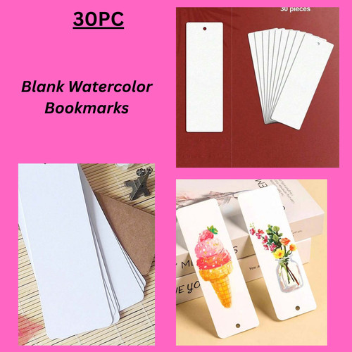 Blank watercolor bookmarks - blank,