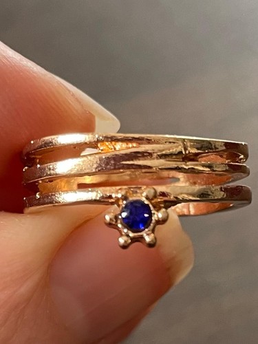 Gold tone multi band ring - gold,