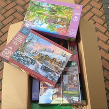 Job lot 12 X 1000 piece jigsaw Smiths Wasgij Gibsons - Complete READ description