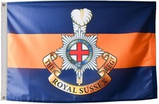 Royal Sussex Regiment British Army Flag with Eyelets - MOD LICENSED - Made in UK