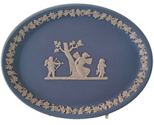 Wedgwood Pale Blue Jasper Large Size Oval Collectors Plate