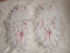 2 DOLLS PRAM SETS BRODERIE ANGLAISE SILVER CROSS RANGER PIONEER BABY ANNABEL ETC