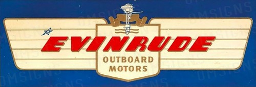 Evinrude motors metal sign - ad,