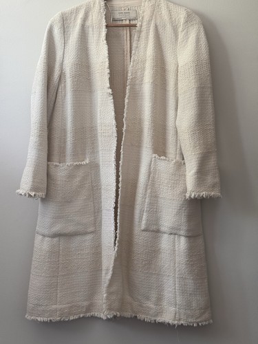Zara ivory coat - coat, |cardigan