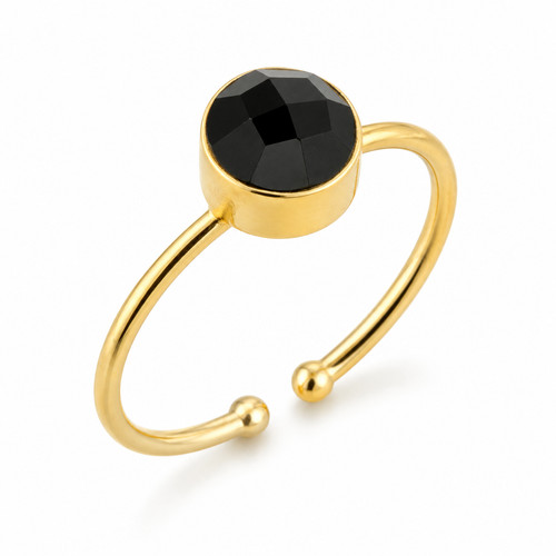 Adjustable gemstone ring - gemstone,
