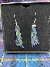 Sea Gems Enamel Hook Earrings