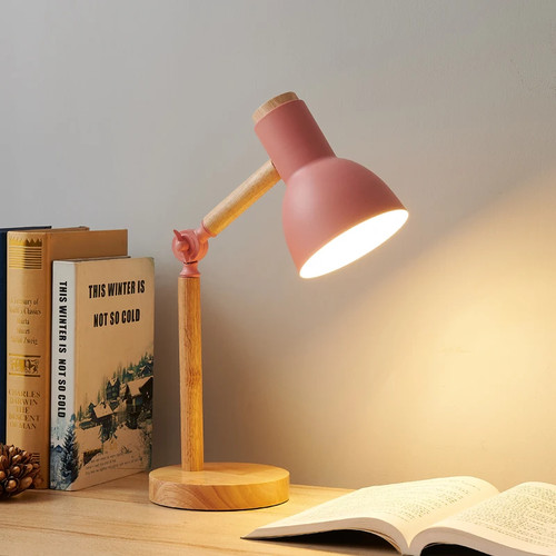 Wooden led table lamp turn - table,