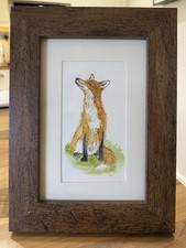 ORIGINAL (Not A print!) Framed Painting: Fox by Lisa EVANS