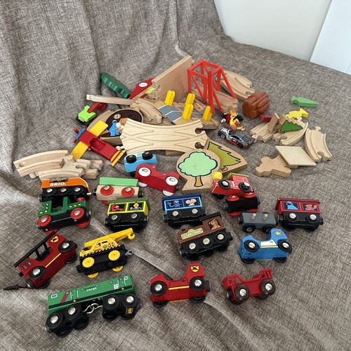 Wooden train track - train, some