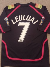 MENS WIGAN WARRIORS VINTAGE RETRO 2007 AWAY SHIRT SUPER LEAGUE RUGBY M LEULUAI