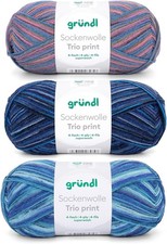Gründl Wool Sock Wool Trio - Knitting Yarn for 3 Pairs of Socks - (3) 100g Balls